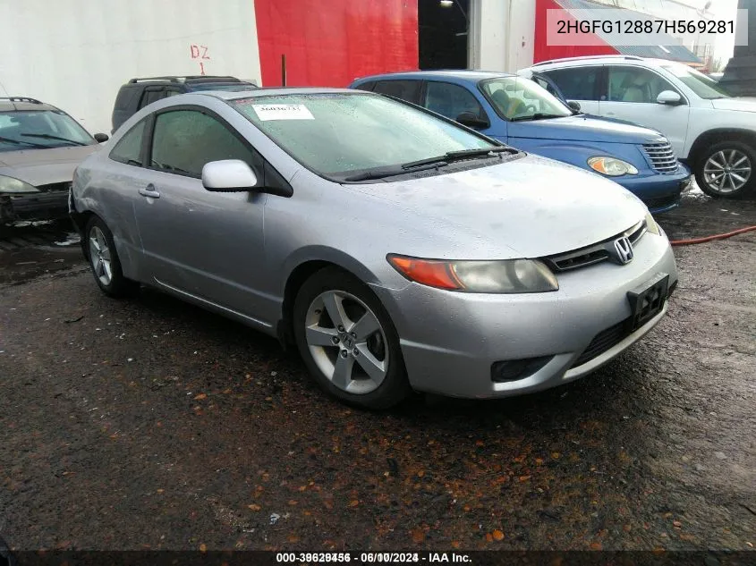 2HGFG12887H569281 2007 Honda Civic Ex