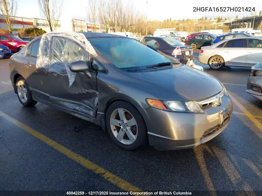 2HGFA16527H021424 2007 Honda Civic