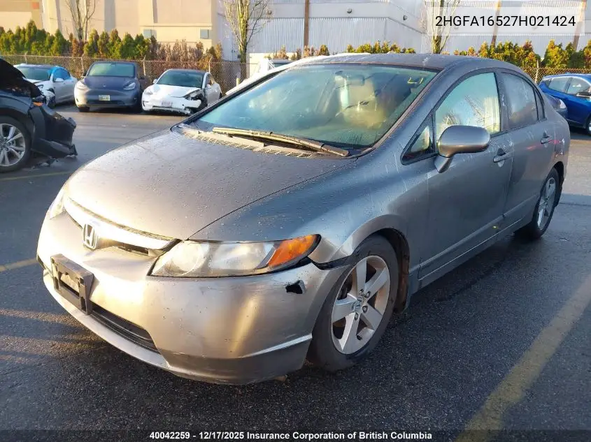 2HGFA16527H021424 2007 Honda Civic