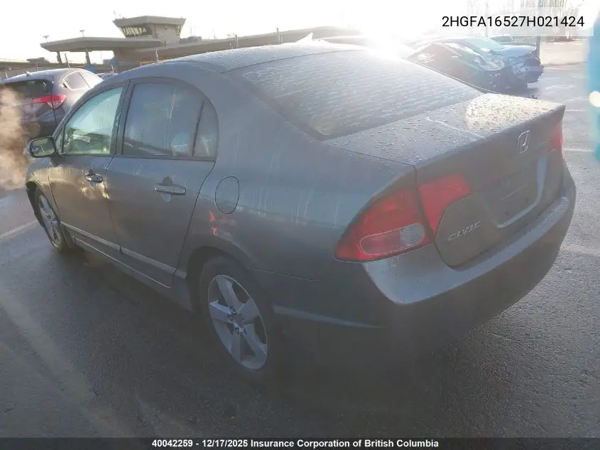 2HGFA16527H021424 2007 Honda Civic