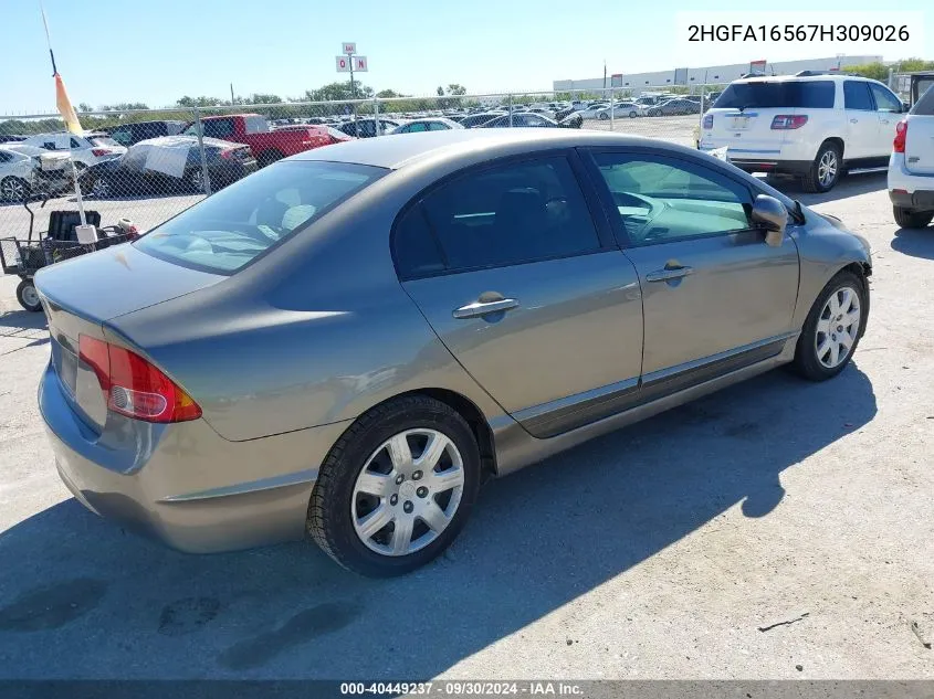 2HGFA16567H309026 2007 Honda Civic Lx