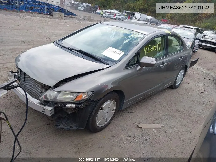 JHMFA36227S001049 2007 Honda Civic Hybrid