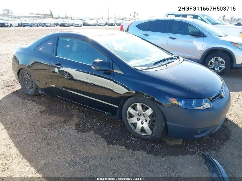 2HGFG11667H503716 2007 Honda Civic Lx