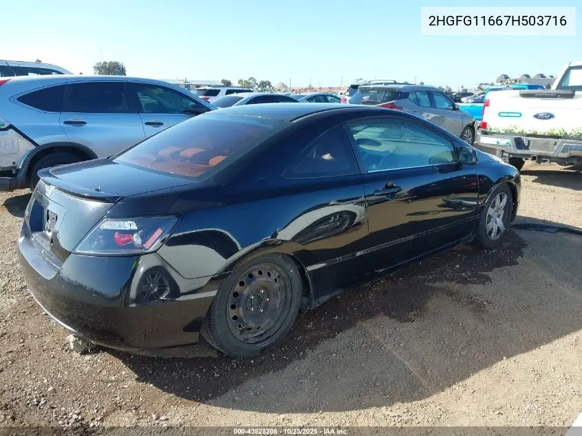 2HGFG11667H503716 2007 Honda Civic Lx