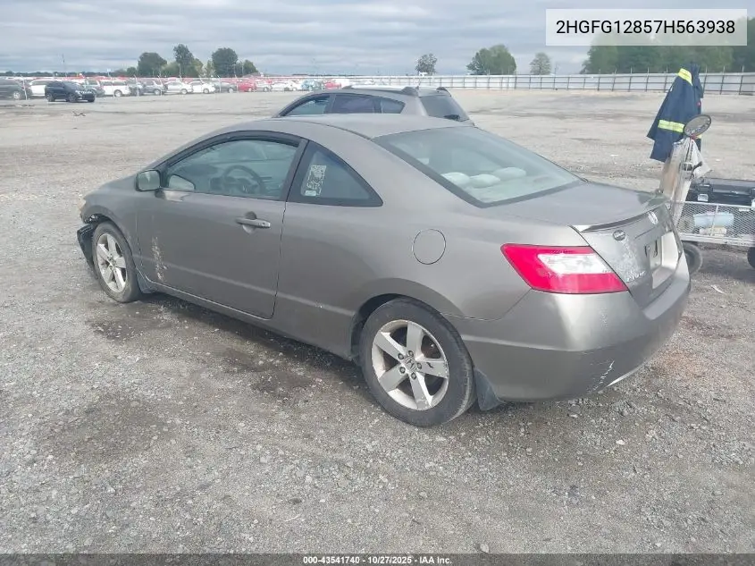 2HGFG12857H563938 2007 Honda Civic Ex
