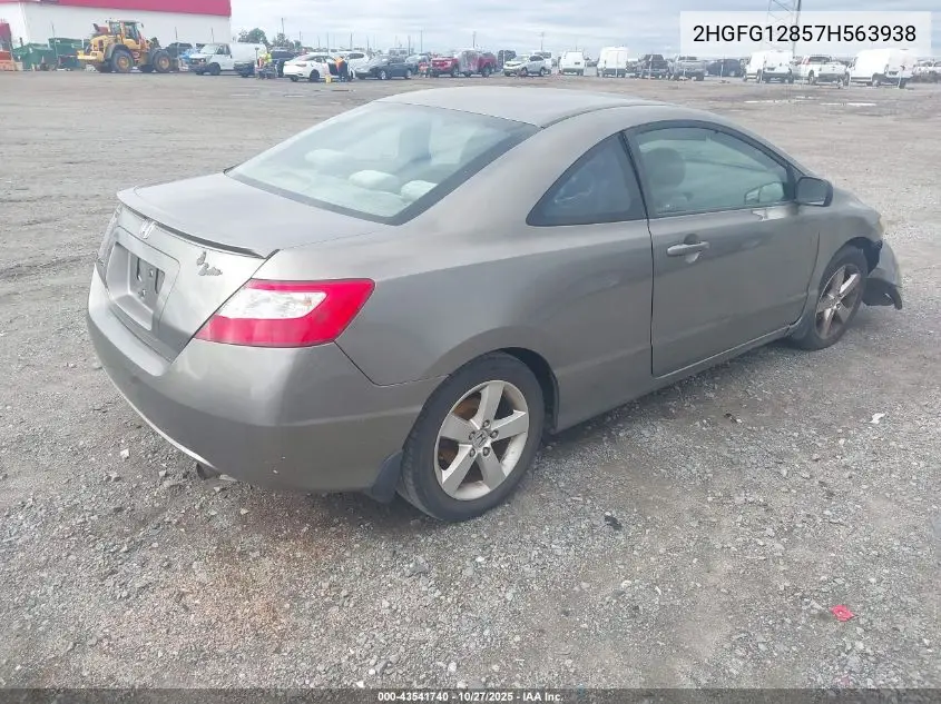2HGFG12857H563938 2007 Honda Civic Ex