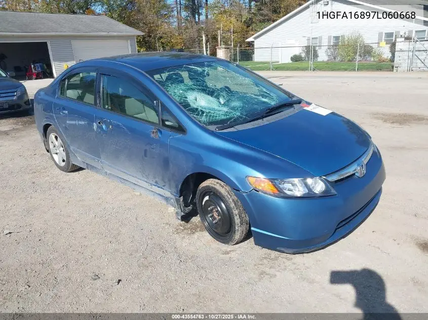 1HGFA16897L060668 2007 Honda Civic Ex