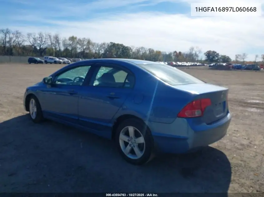 1HGFA16897L060668 2007 Honda Civic Ex