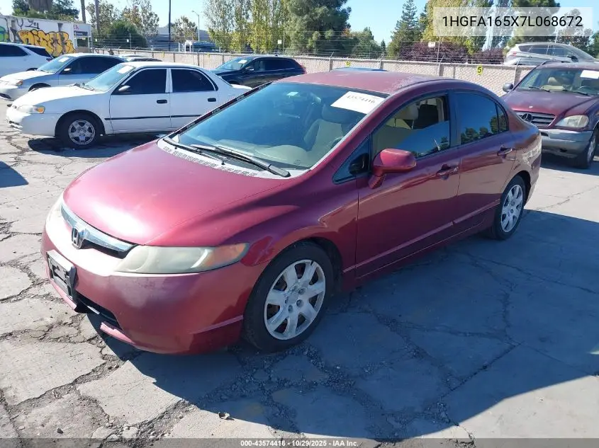 1HGFA165X7L068672 2007 Honda Civic Lx