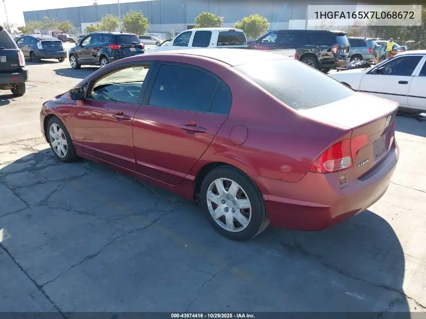 1HGFA165X7L068672 2007 Honda Civic Lx
