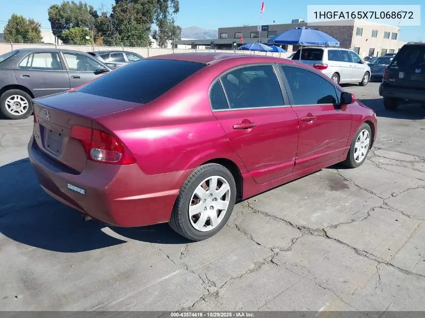 1HGFA165X7L068672 2007 Honda Civic Lx