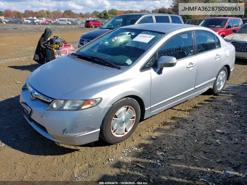 JHMFA36287S008961 2007 Honda Civic Hybrid
