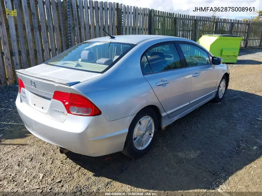 JHMFA36287S008961 2007 Honda Civic Hybrid