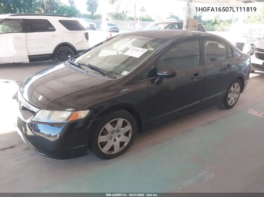 1HGFA16507L111819 2007 Honda Civic Lx