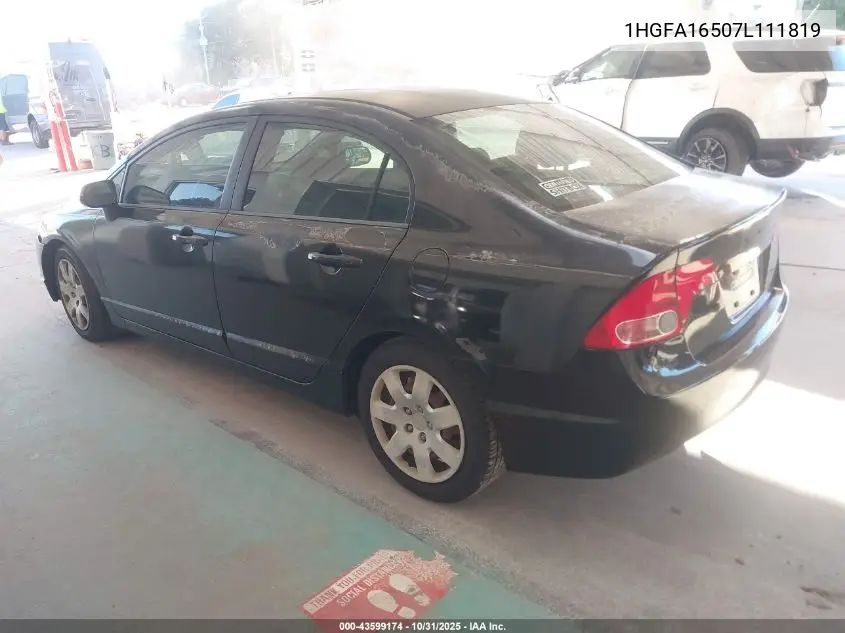 1HGFA16507L111819 2007 Honda Civic Lx