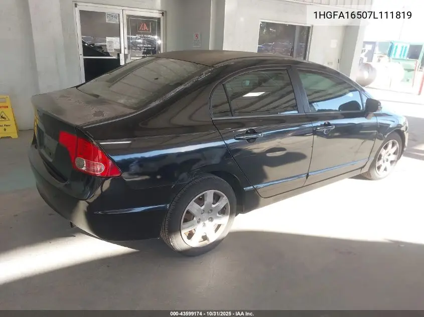 1HGFA16507L111819 2007 Honda Civic Lx