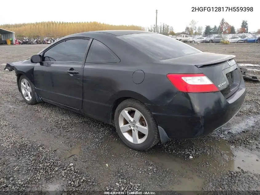 2HGFG12817H559398 2007 Honda Civic Ex