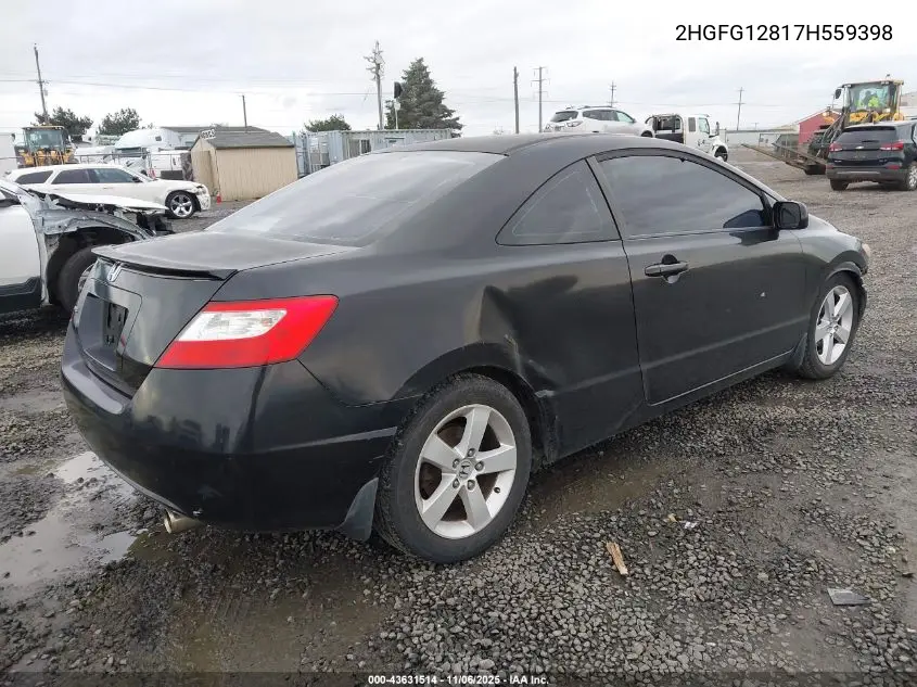 2HGFG12817H559398 2007 Honda Civic Ex