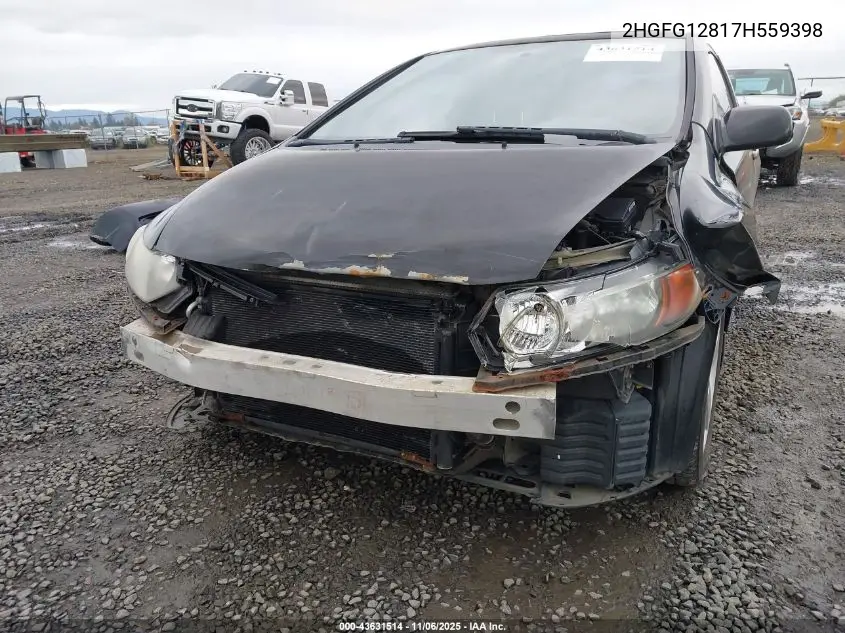 2HGFG12817H559398 2007 Honda Civic Ex