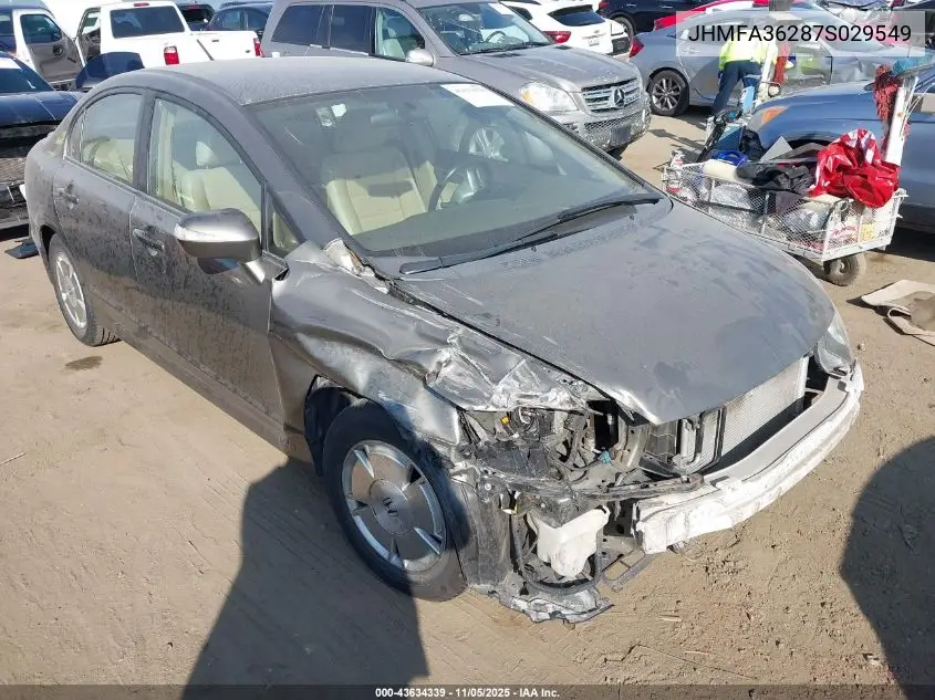 JHMFA36287S029549 2007 Honda Civic Hybrid