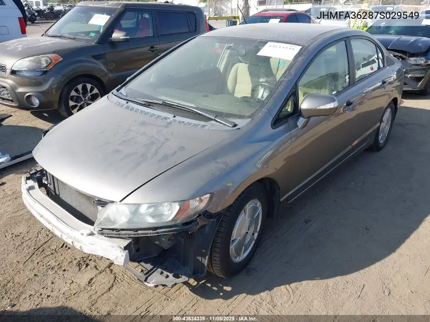 JHMFA36287S029549 2007 Honda Civic Hybrid