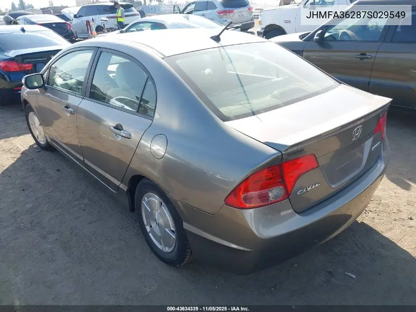 JHMFA36287S029549 2007 Honda Civic Hybrid