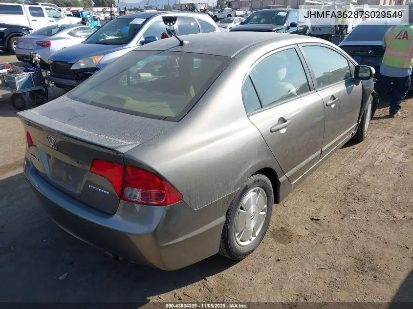 JHMFA36287S029549 2007 Honda Civic Hybrid