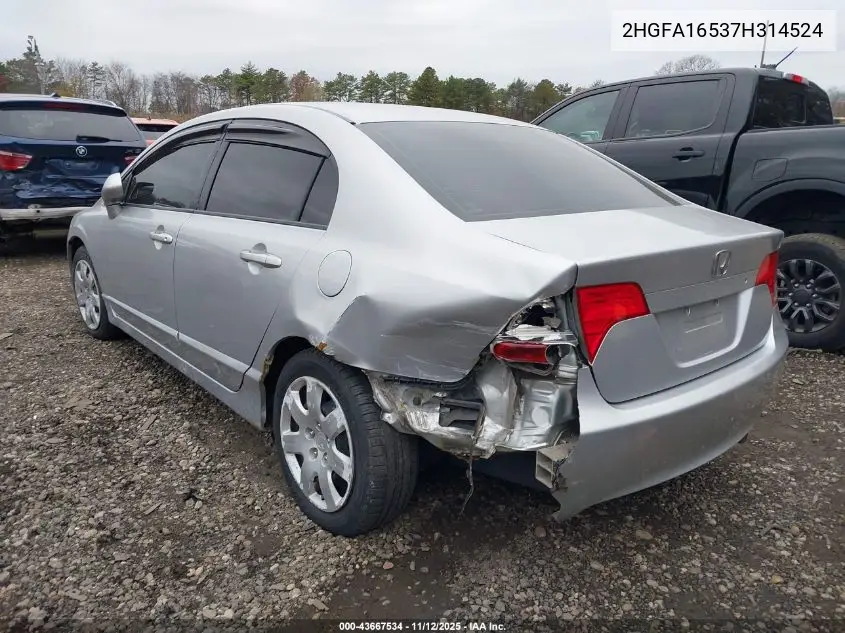 2HGFA16537H314524 2007 Honda Civic Lx