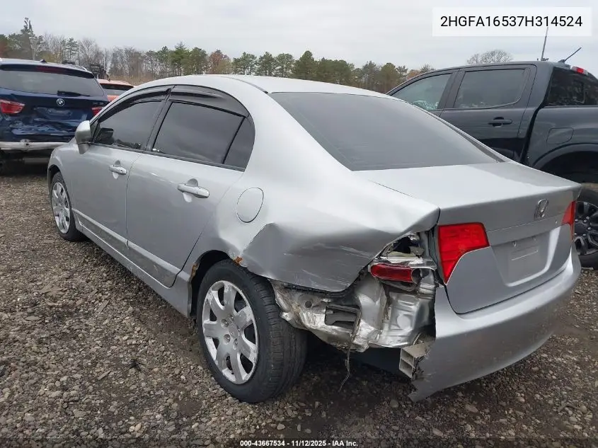 2HGFA16537H314524 2007 Honda Civic Lx