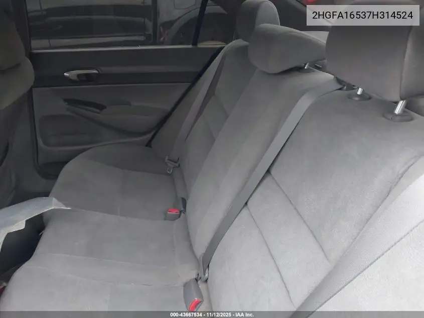 2HGFA16537H314524 2007 Honda Civic Lx