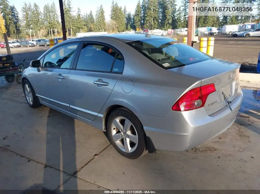 1HGFA16877L048356 2007 Honda Civic Ex