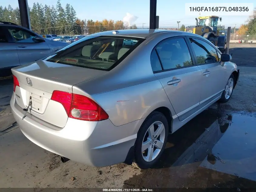 1HGFA16877L048356 2007 Honda Civic Ex