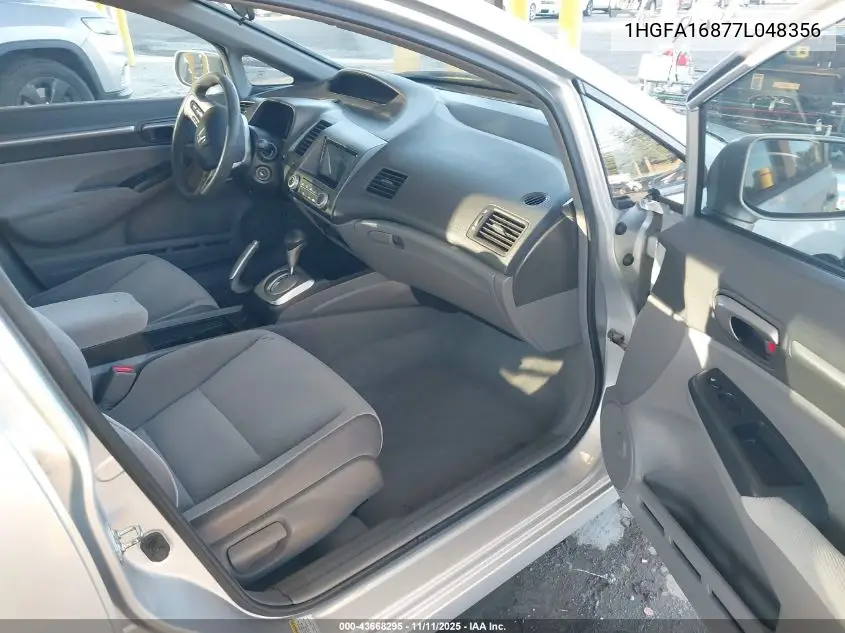 1HGFA16877L048356 2007 Honda Civic Ex