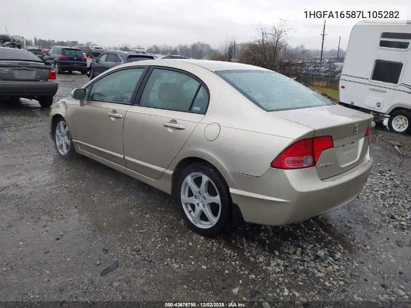 1HGFA16587L105282 2007 Honda Civic Lx