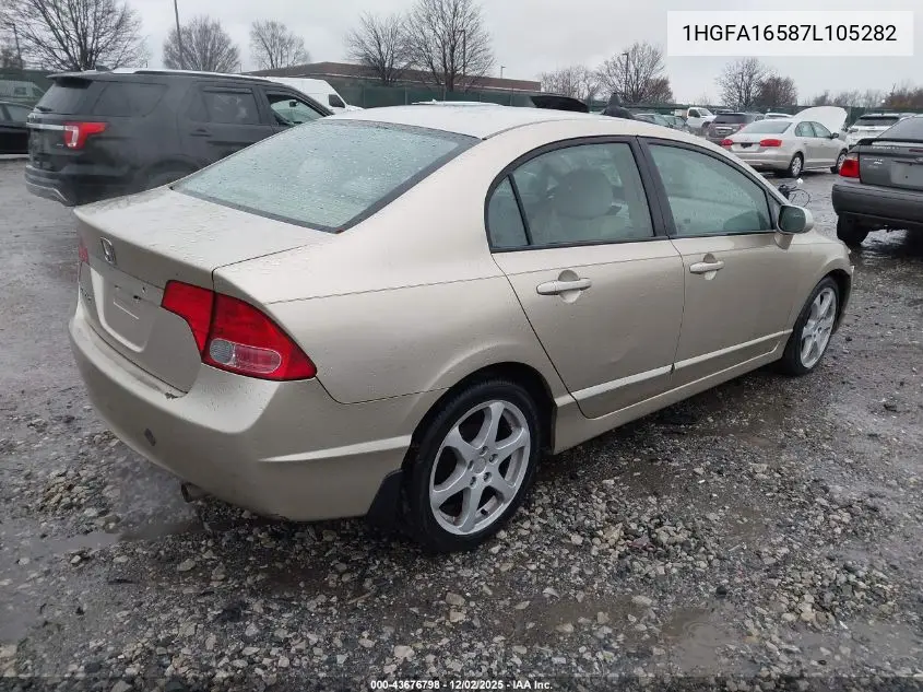 1HGFA16587L105282 2007 Honda Civic Lx