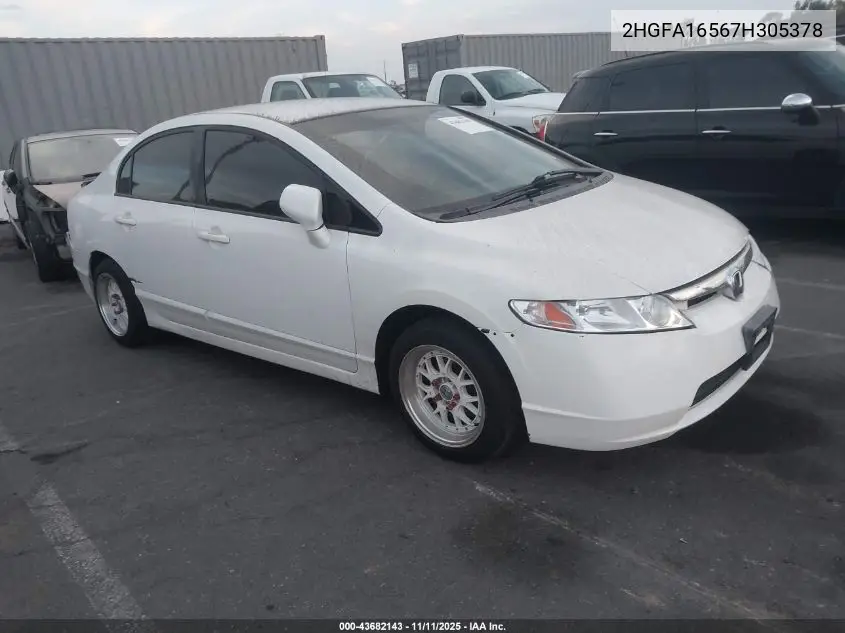 2HGFA16567H305378 2007 Honda Civic Lx