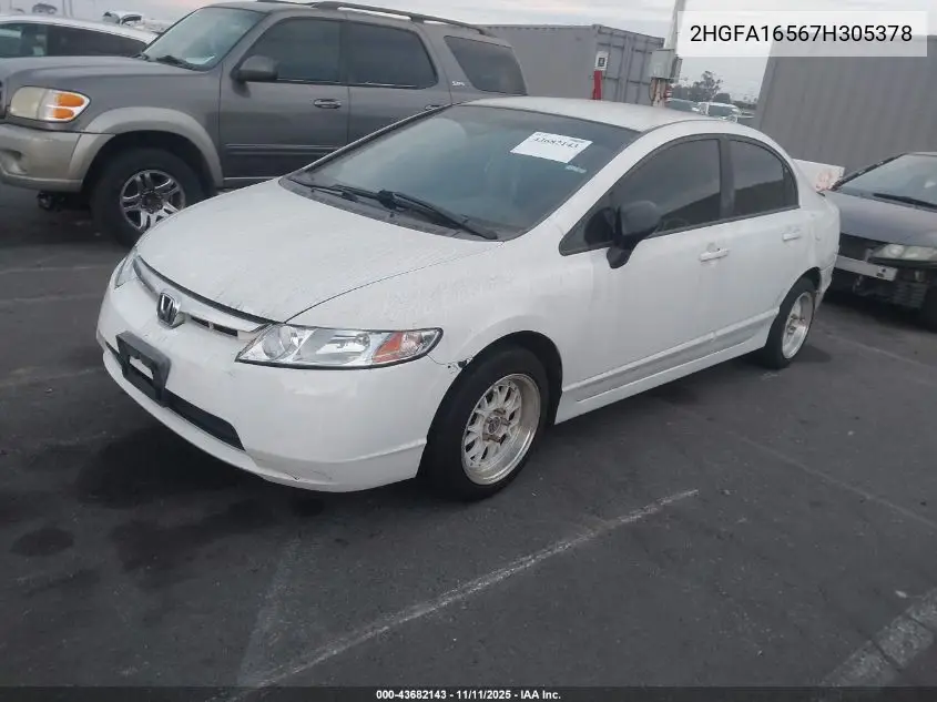 2HGFA16567H305378 2007 Honda Civic Lx