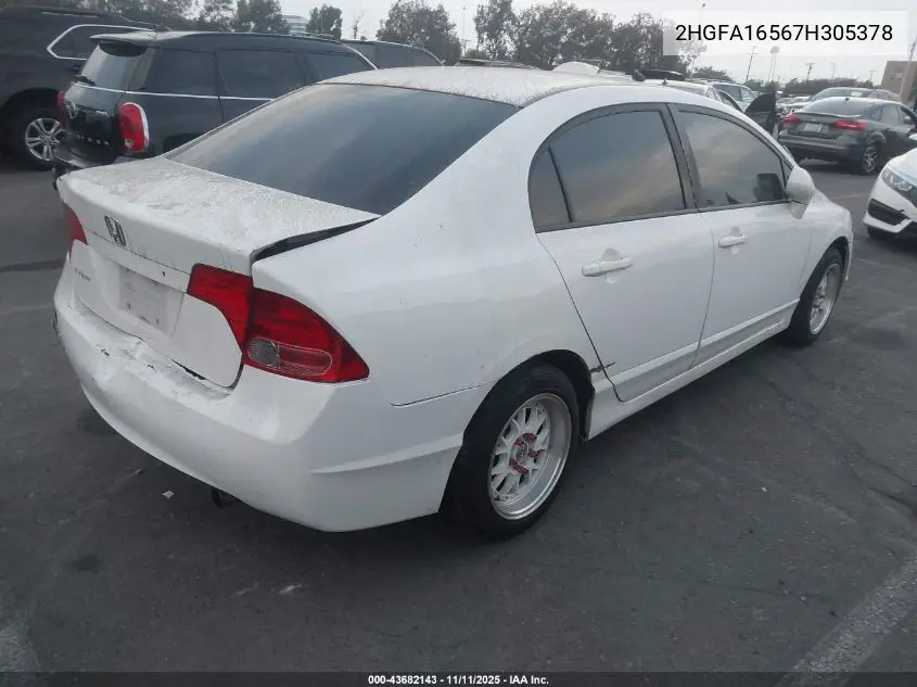 2HGFA16567H305378 2007 Honda Civic Lx