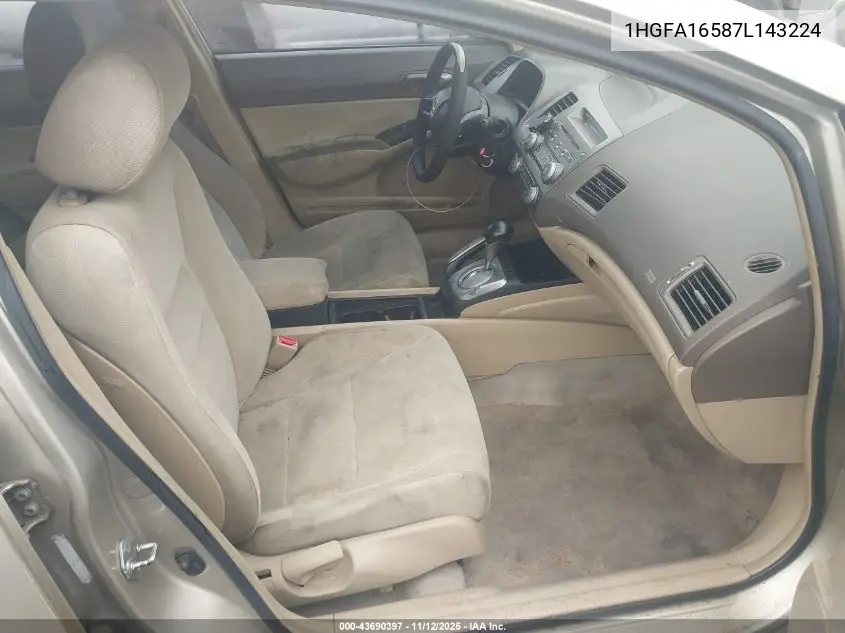 1HGFA16587L143224 2007 Honda Civic Lx