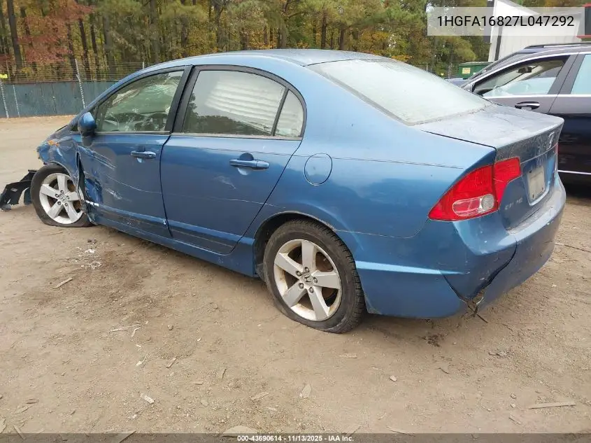 1HGFA16827L047292 2007 Honda Civic Ex