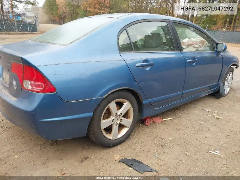 1HGFA16827L047292 2007 Honda Civic Ex
