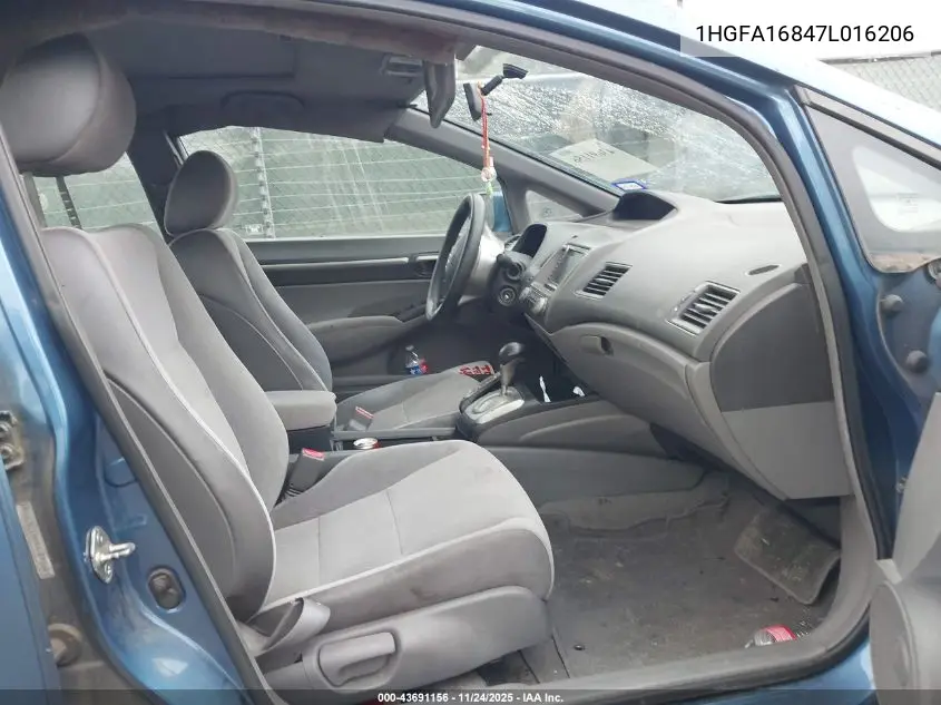 1HGFA16847L016206 2007 Honda Civic Ex