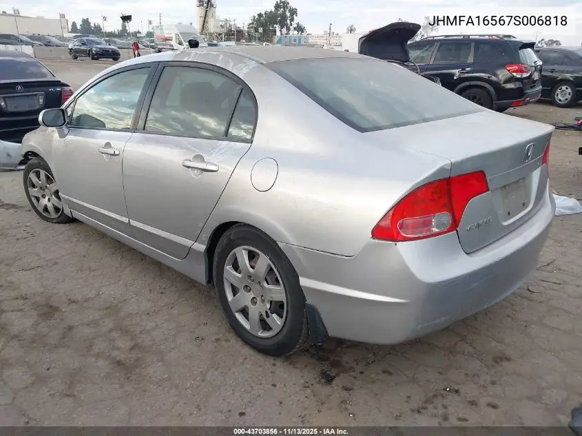 JHMFA16567S006818 2007 Honda Civic Lx