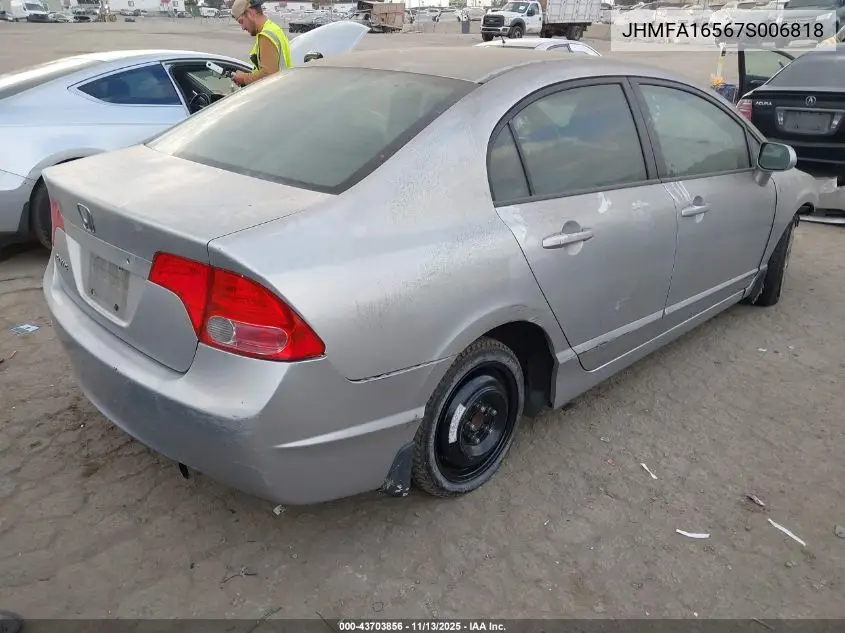 JHMFA16567S006818 2007 Honda Civic Lx