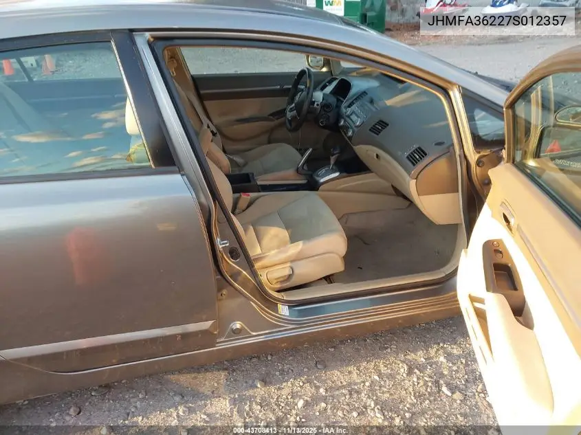 JHMFA36227S012357 2007 Honda Civic Hybrid