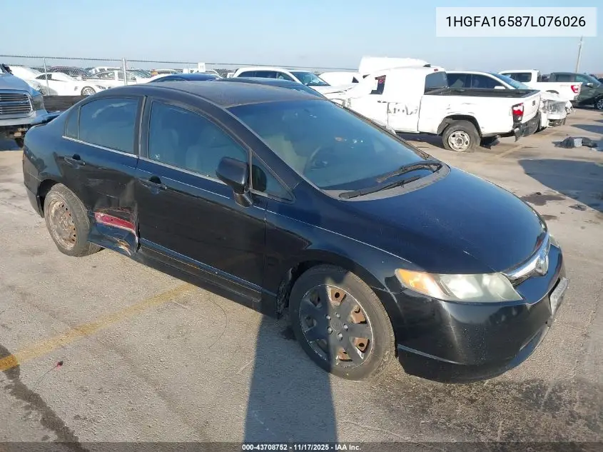 1HGFA16587L076026 2007 Honda Civic Lx