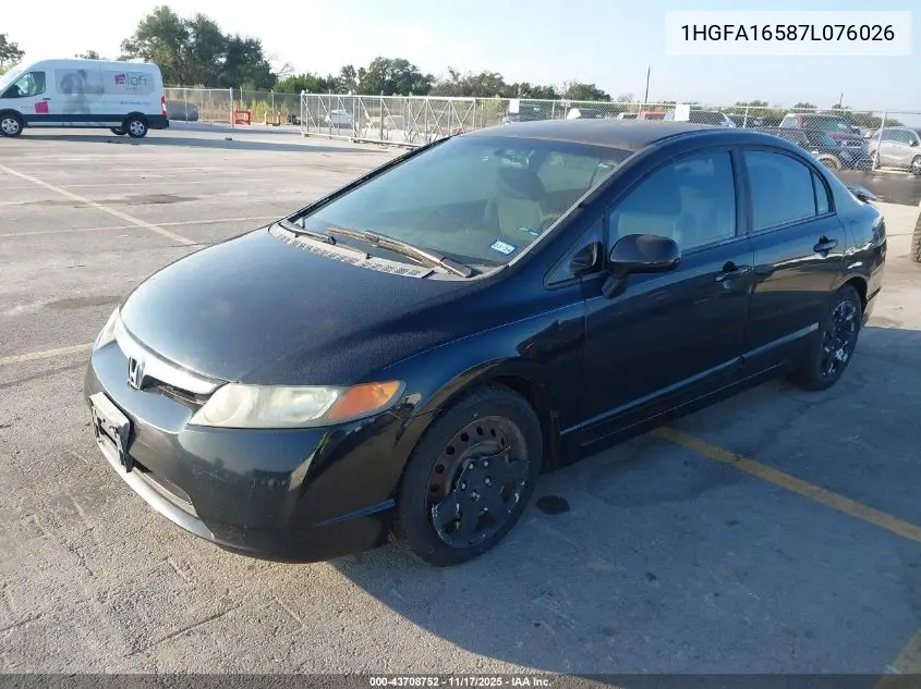 1HGFA16587L076026 2007 Honda Civic Lx