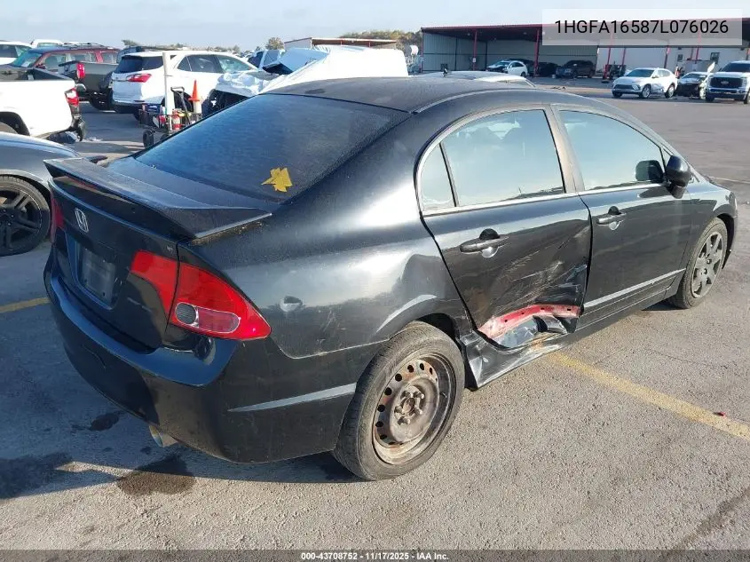 1HGFA16587L076026 2007 Honda Civic Lx
