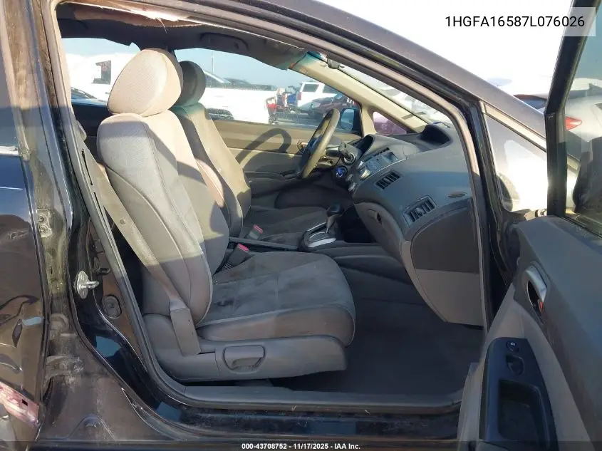 1HGFA16587L076026 2007 Honda Civic Lx