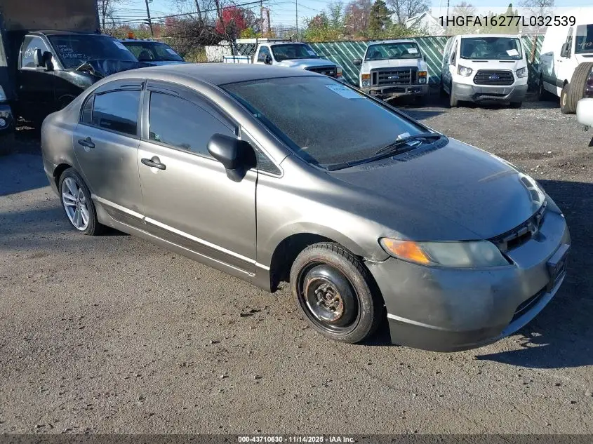1HGFA16277L032539 2007 Honda Civic Dx